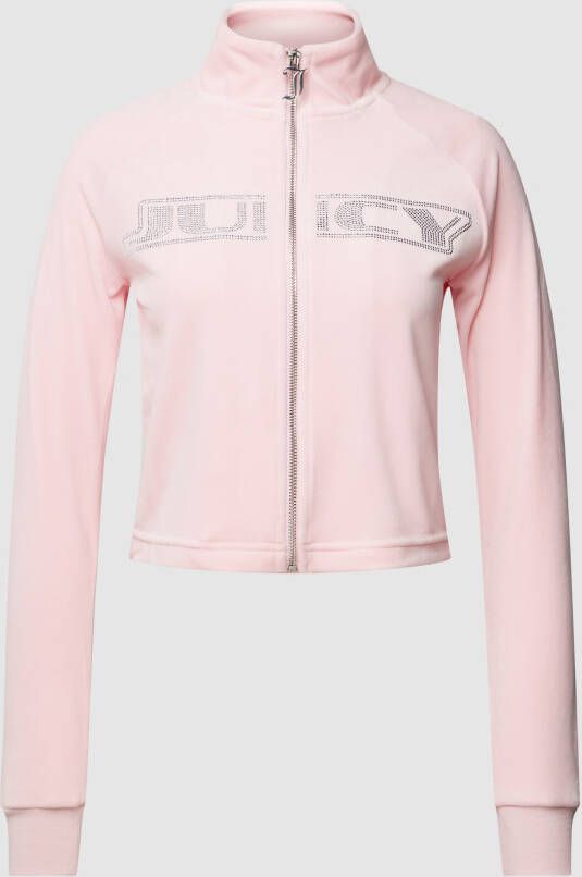 Juicy Couture Sweatjack met opstaande kraag model 'LELU'