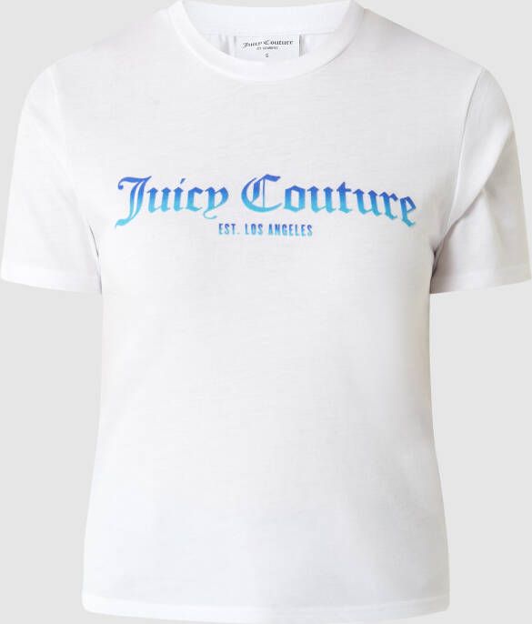 Juicy Couture T-shirt met logo-flockprint model 'Ombre La'
