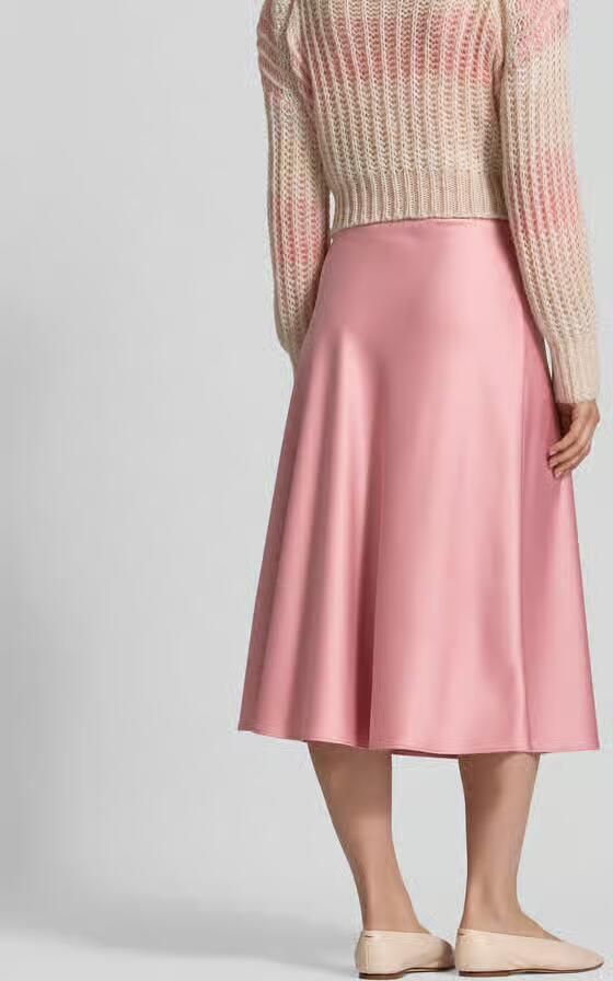 Juvia Midirok van satijn met ritssluiting - Foto 2