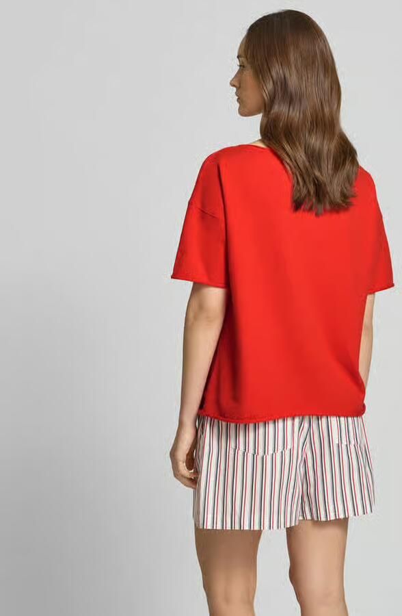 Juvia Oversized T-shirt met labelstitching - Foto 3