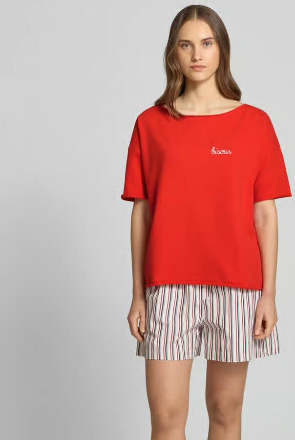 Juvia Oversized T-shirt met labelstitching - Foto 2