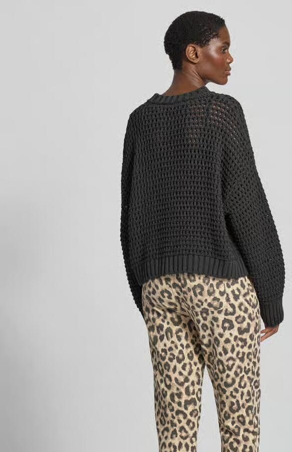 Juvia Relaxed fit pullover met ajourpatroon - Foto 3