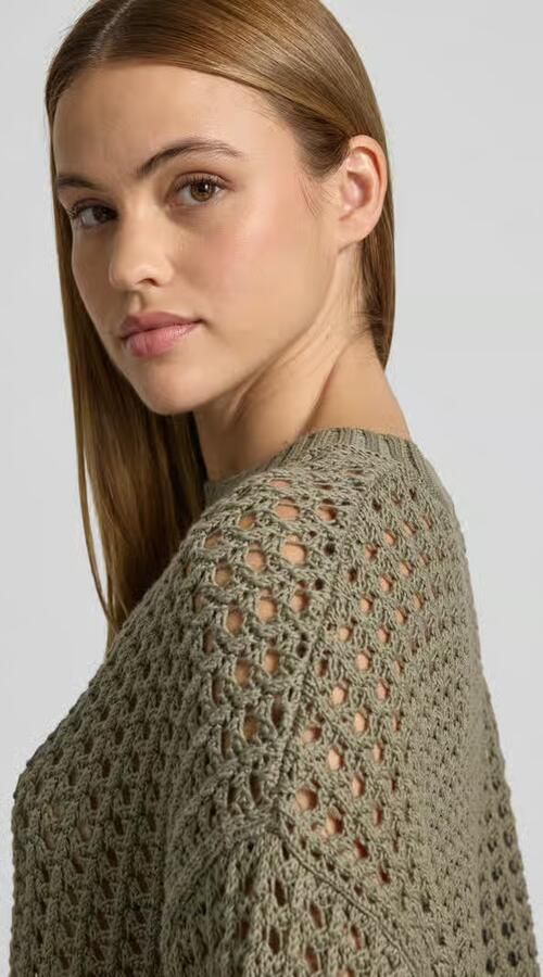 Juvia Relaxed fit pullover met gaatjesmotief