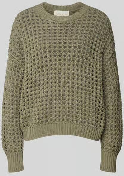 Juvia Relaxed fit pullover met gaatjesmotief - Foto 2