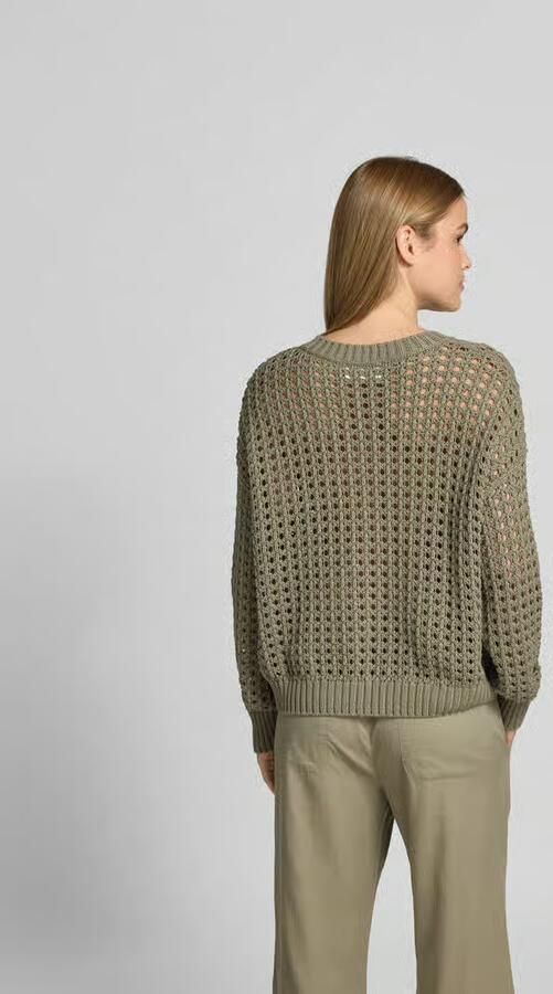Juvia Relaxed fit pullover met gaatjesmotief - Foto 3