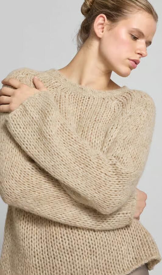 Juvia relaxed fit pullover met alpaca-aandeel