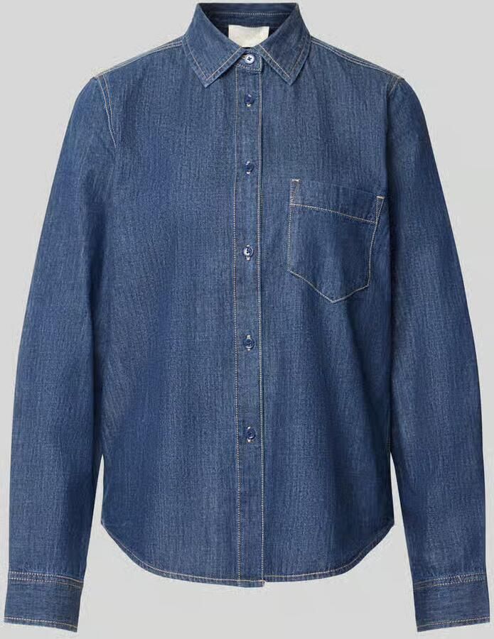 Juvia T-shirt met borstzak model 'DarkDenimShirt' - Foto 2