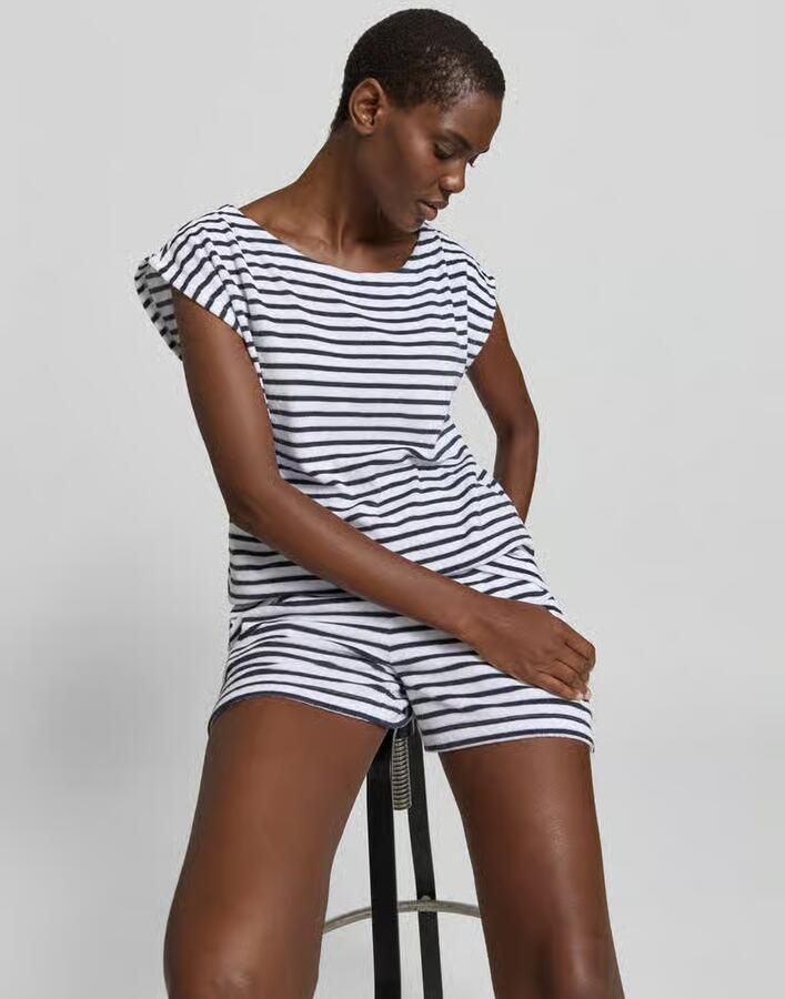 Juvia T-shirt met frottélook