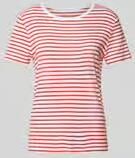Juvia T-shirt met geribde ronde hals