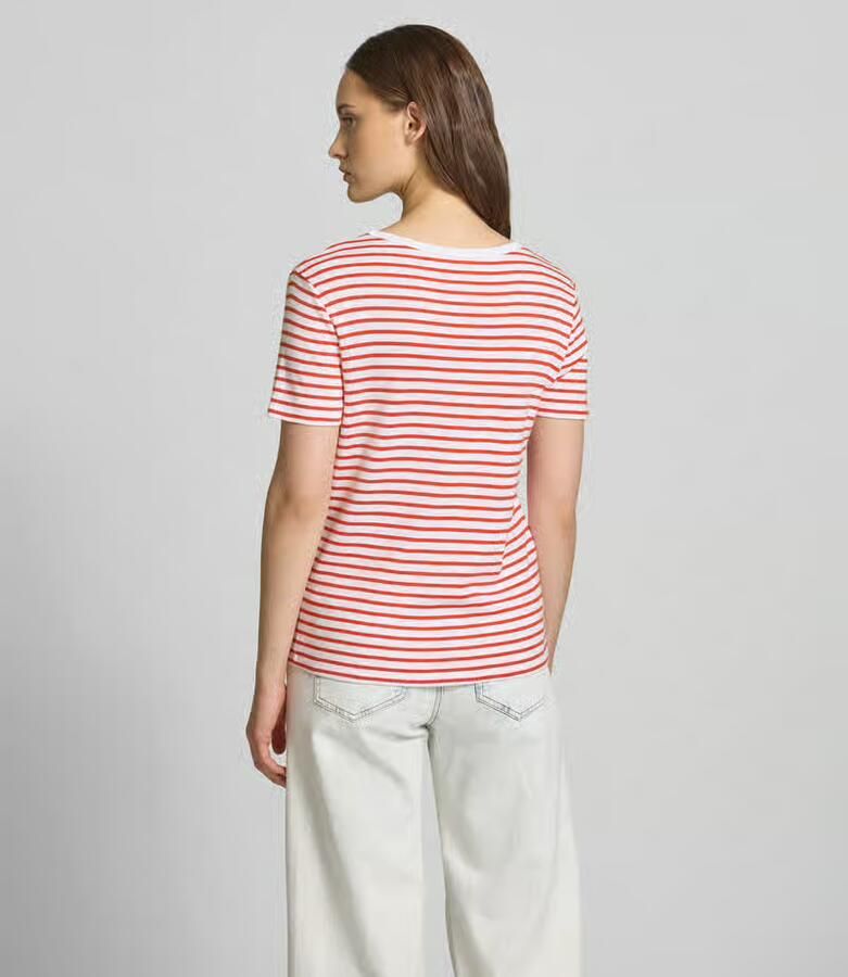Juvia T-shirt met geribde ronde hals - Foto 3