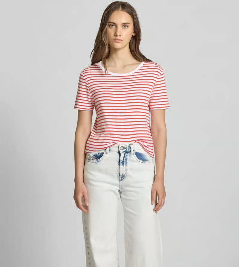 Juvia T-shirt met geribde ronde hals - Foto 2