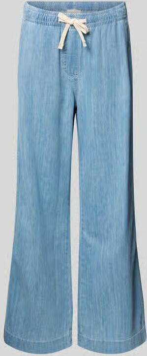 Juvia Wide leg stoffen broek in denimlook - Foto 4