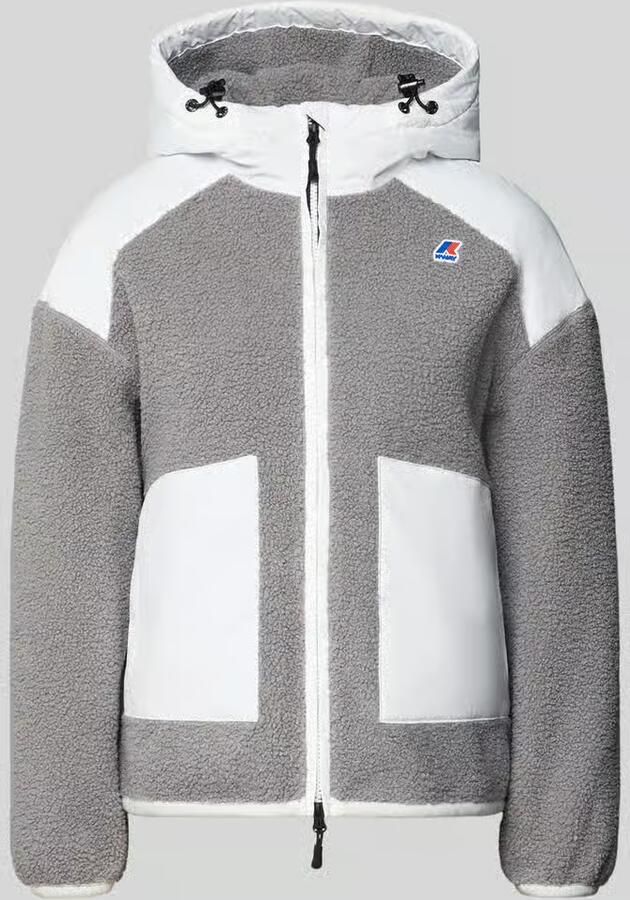 K-way Fleecejack met labeldetail en tweewegritssluiting