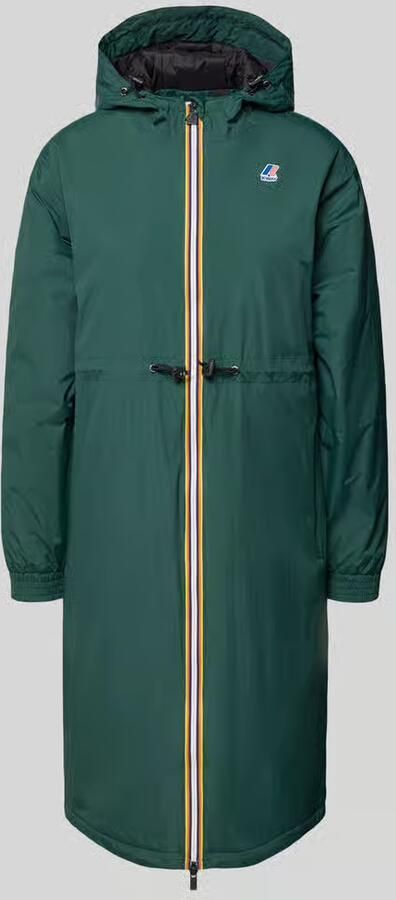 K-way Regular fit lange jas met logoprint model 'DELIA'