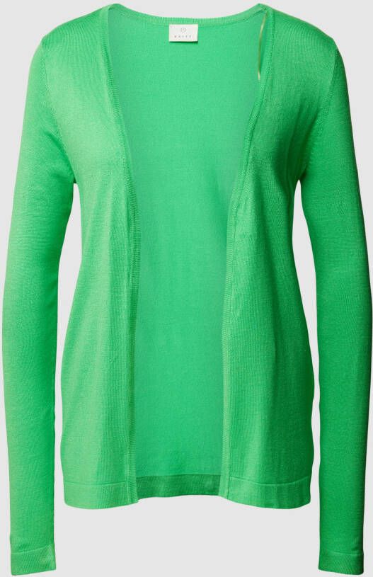 Kaffe Cardigan van viscosemix met opengewerkte voorkant model 'ASTRID'