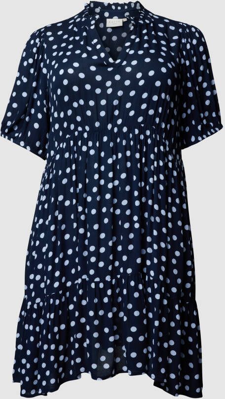 KAFFE Curve Knielange PLUS SIZE jurk met all-over motief