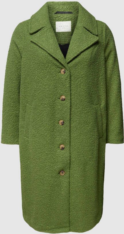 KAFFE Curve Lange jas met viscose model 'Anni'