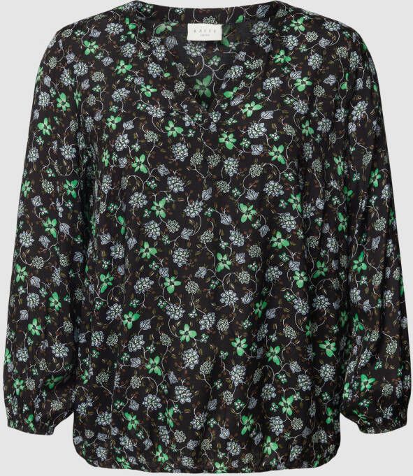 KAFFE Curve PLUS SIZE blouse met all-over motief model 'Florisa'