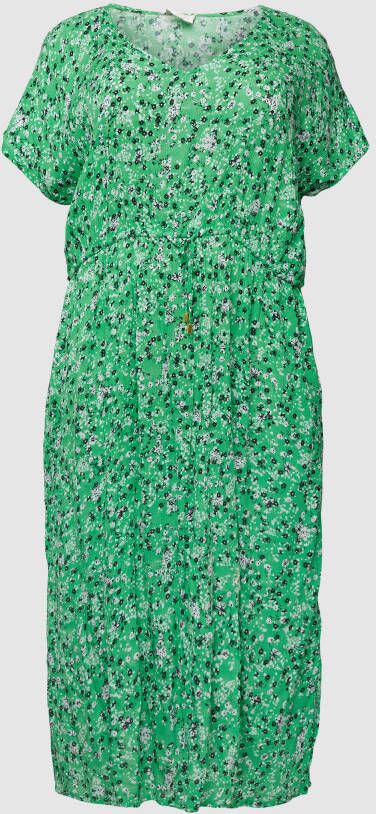 KAFFE Curve PLUS SIZE midi-jurk met all-over motief