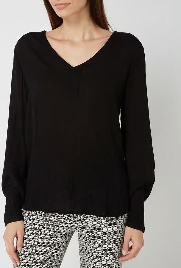 Kaffe Blouseshirt van crêpe met plooien - Foto 2