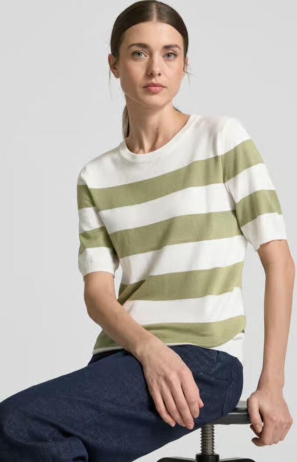Kaffe Regular fit gebreid shirt met 1 2-mouwen model 'Mala'