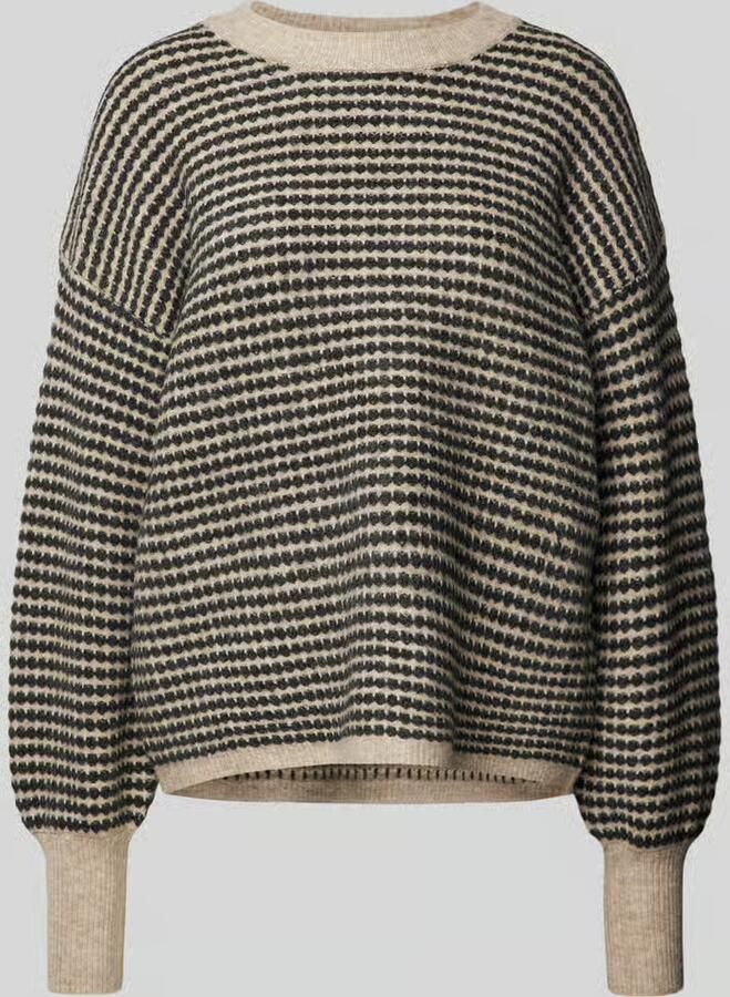 Kaffe Gebreide pullover met ribboorden model 'ellery'