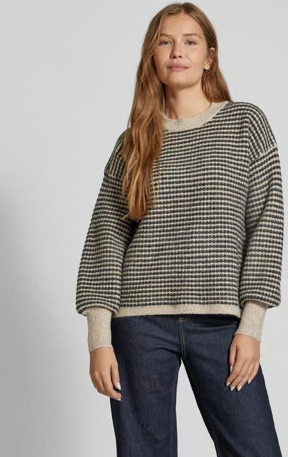Kaffe Gebreide pullover met ribboorden model 'ellery' - Foto 4