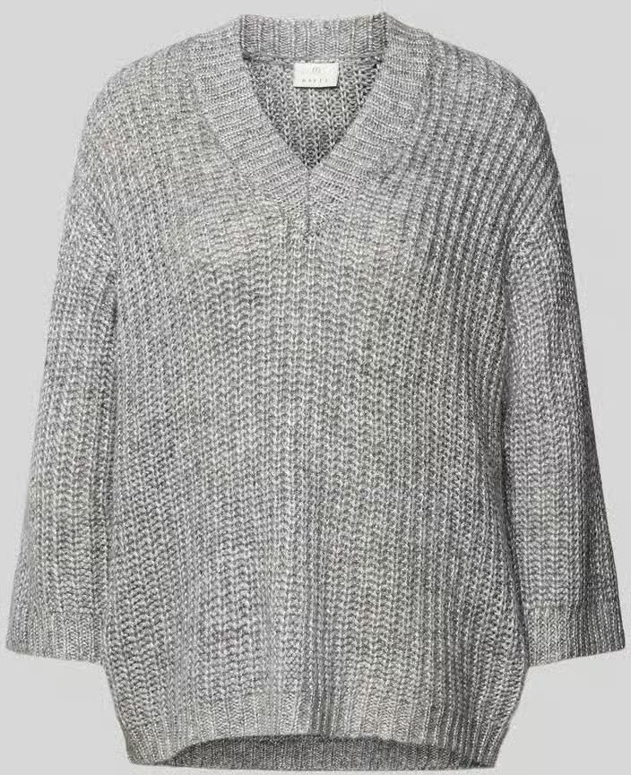 Kaffe Grijs Zilver Metallic Gebreide Trui Gray Dames - Foto 2