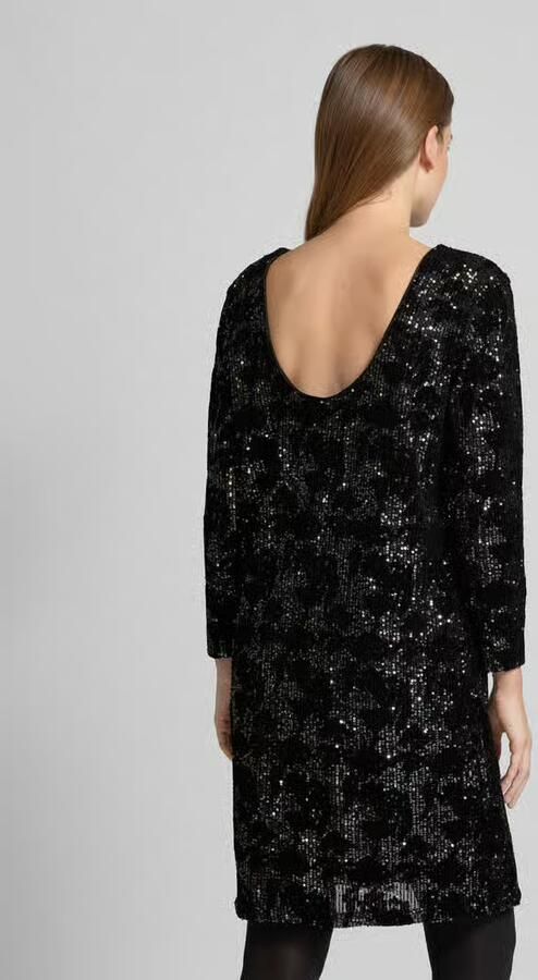 Kaffe Knielange jurk met pailletten model 'gritt'