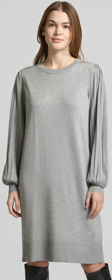 Kaffe Melange Gebreide Jurk met Ballonmouwen Gray Dames - Foto 2