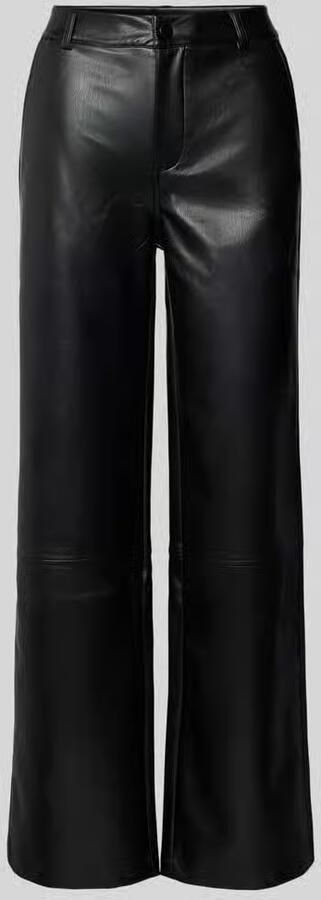 Kaffe Wide leg broek in leerlook model 'alina' - Foto 2