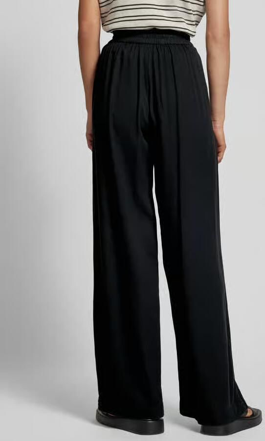 Kaffe Wide leg stoffen broek van een mix van viscose en linnen model 'MILIA'