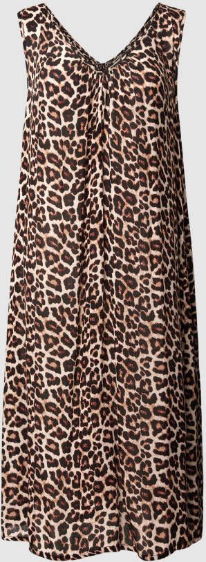 Kaffe Knielange jurk met all-over print model 'Isolde'