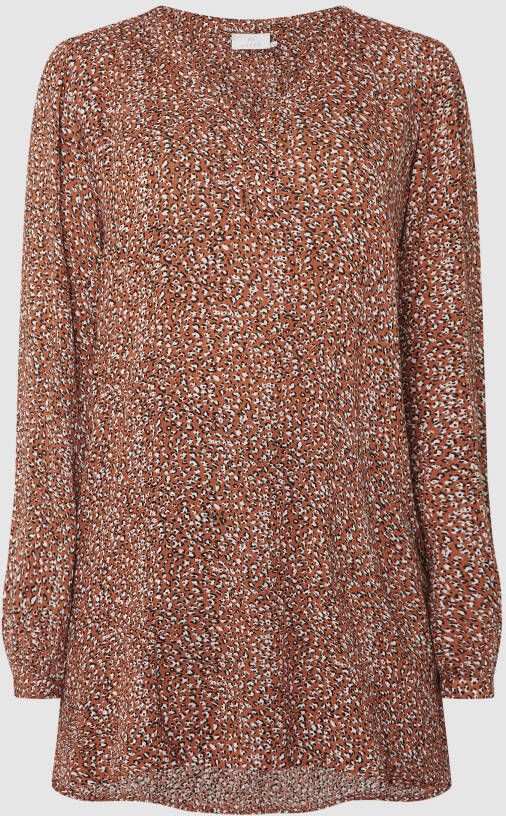 Kaffe Lang blouseshirt met all-over motief model 'Kahera'