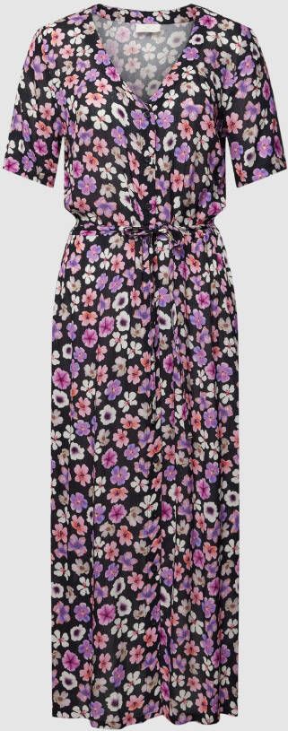 Kaffe Midi-jurk van viscose met bloemenmotief model 'Tara Amber'