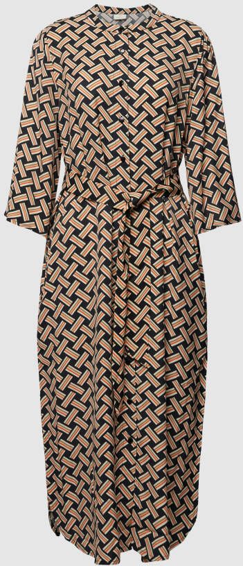Kaffe Midi-jurk van viscose met grafisch motief model 'Quin'