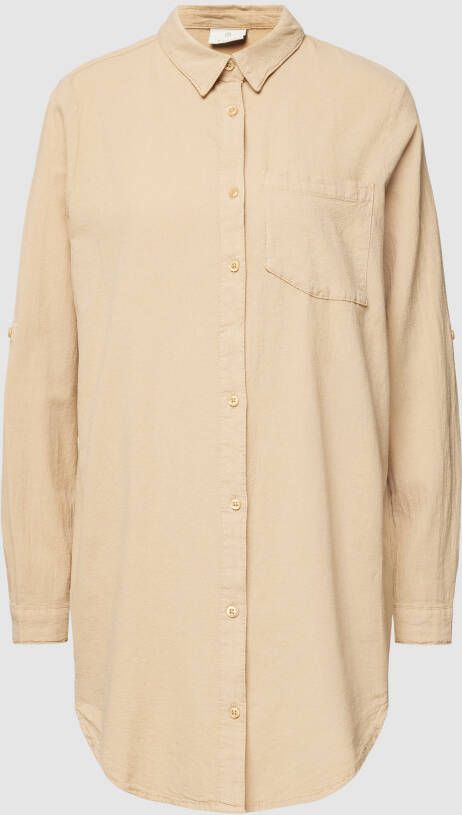 Kaffe Klassieke Sand Shirt Tuniek Top Beige Dames