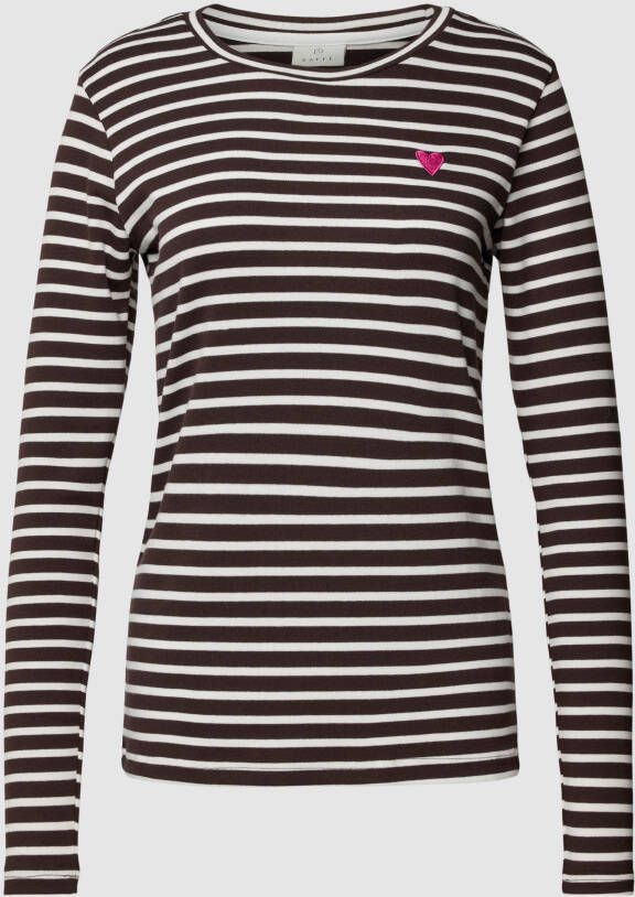 Kaffe Shirt met lange mouwen en motiefstitching model 'Liddy'