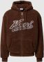 Karl Kani Varsity Teddy Full Zip Hoodie Hooded vesten Kleding brown maat: XXL beschikbare maaten:S M L XL XXL - Thumbnail 1