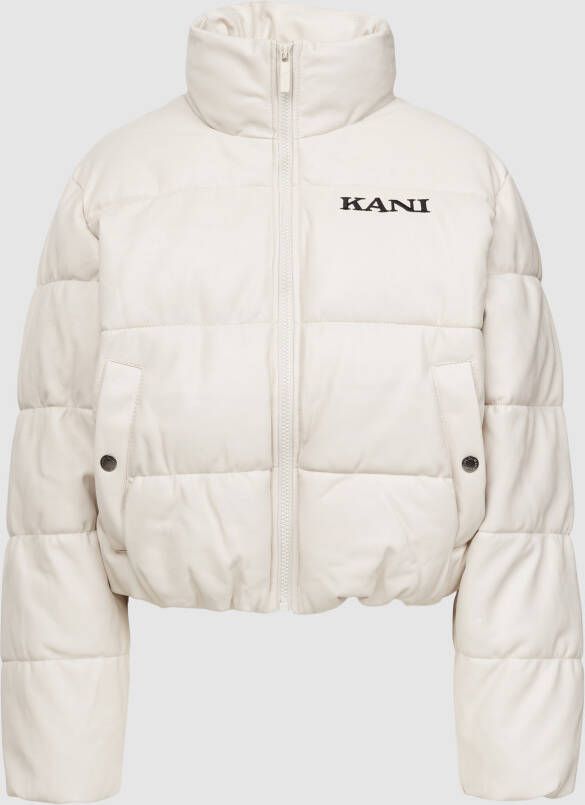 Karl Kani Gewatteerd jack in leerlook model 'Retro'
