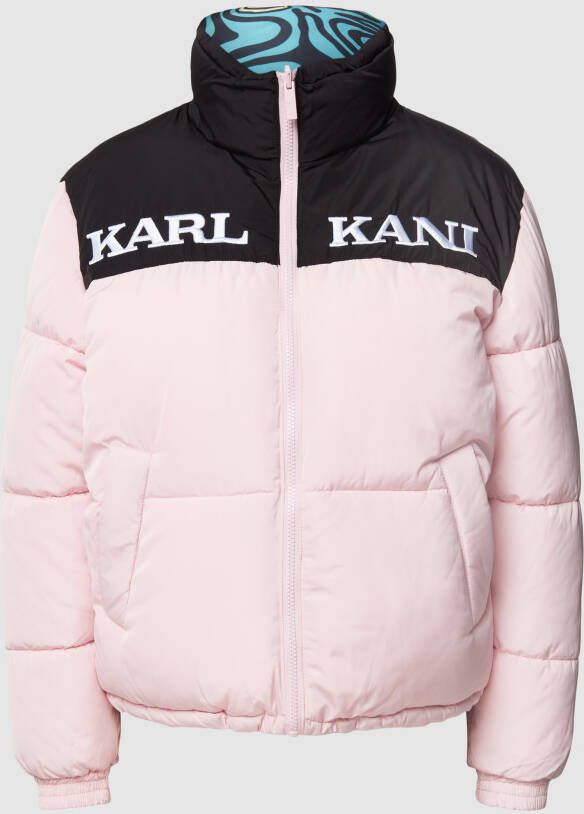 Karl Kani Gewatteerd jack met labelstitching model 'RETRO'