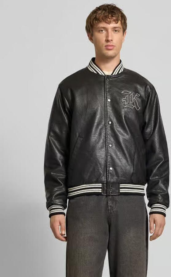 Karl Kani Western Pu Leather College Jacket Men jacks zwart Maat XS Kleding - Foto 5