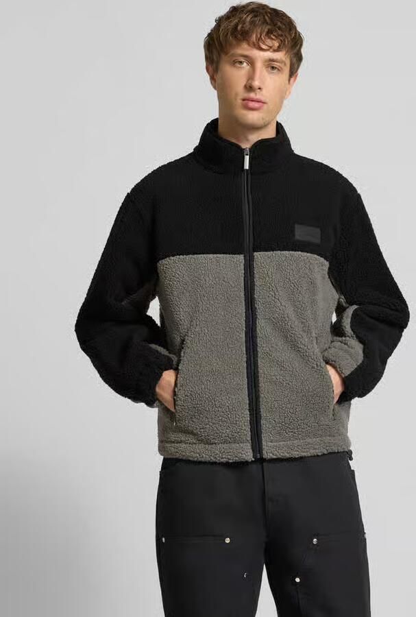 Karl Kani Signature Rubber Patch Teddy Zip Jacket Men Bomberjacks zwart Maat XS Kleding - Foto 5