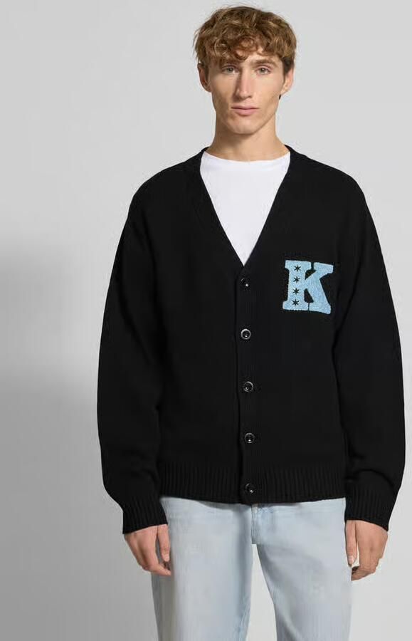 Karl Kani Gebreid jack met V-hals en stitching - Foto 2