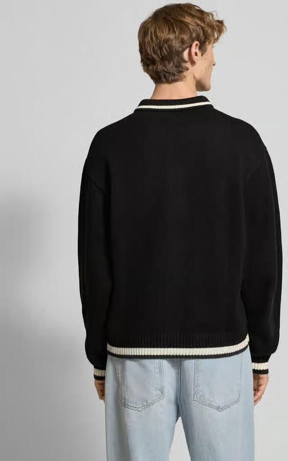 Karl Kani Star K Knit Poloshirt Men Kleding zwart Maat XL - Foto 4