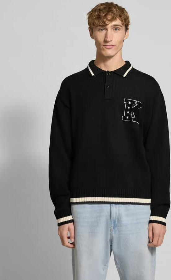 Karl Kani Star K Knit Poloshirt Men Kleding zwart Maat XL - Foto 5