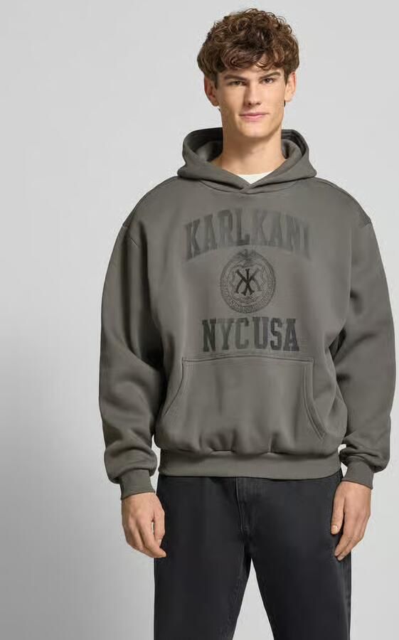 Karl Kani Hoodie met labelprint en kangoeroezak - Foto 2