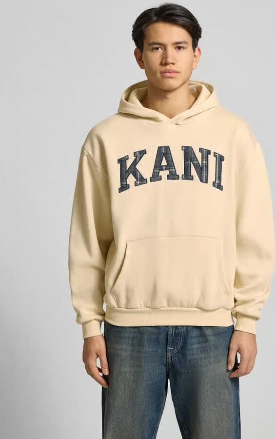 Karl Kani Hoodie met labelstitching en kangoeroezak - Foto 2