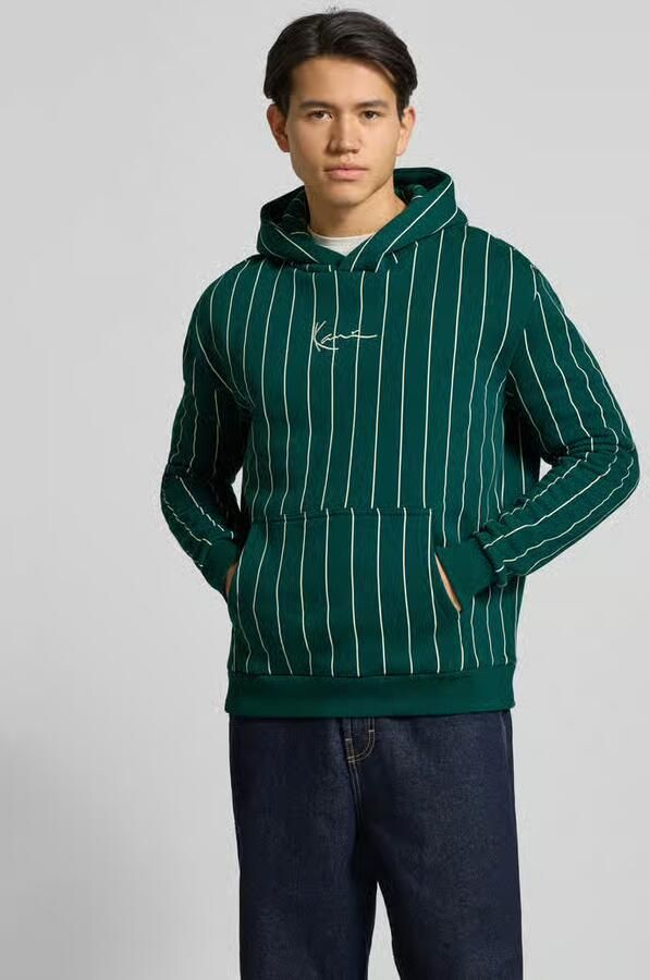 Karl Kani Hoodie met logo en kangoeroezak - Foto 2