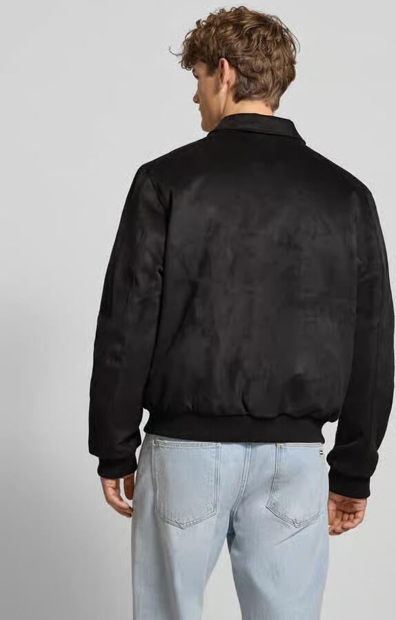Karl Kani Legacy Faux Suede Bowling Jacket Men Bomberjacks zwart Maat XL Kleding - Foto 4